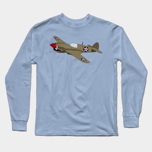 Flying Tiger (Large Design) Long Sleeve T-Shirt